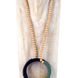  NKI5-1190-CO1-1190-CO2 COLLARES DE MADERA, PIEDRAS Y RESINA PARA MUJERES