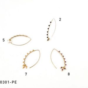  TJI2-0301-PE2-0301-PE5-0301-PE7-0301-PE8 CRYSTAL-STONES EARRINGS