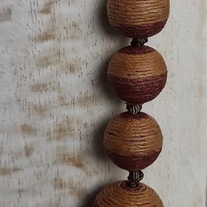  Collar Karin de bolas de madera hiladas UJN NECKLACES