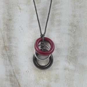  Colgante 3 aros WOOD, STONE AND RESIN NECKLACES FOR WOMEN