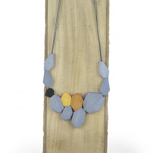  Collar colmena WOOD, STONE AND RESIN NECKLACES FOR WOMEN