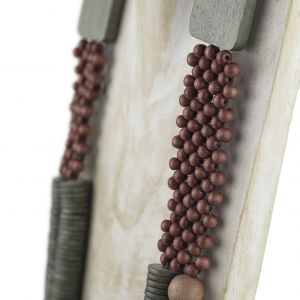 Foto principal Collar doble con tejido de bolas de madera