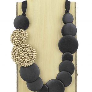  Collar colmena WOOD, STONE AND RESIN NECKLACES FOR WOMEN