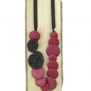  Collar tres lineas WOOD, STONE AND RESIN NECKLACES FOR WOMEN