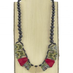  VTI6-1215-CO DECOUPAGE WOOD-RESIN NECKLACES