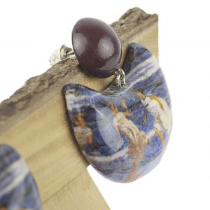  Pendiente barco dos piezas DECOUPAGE WOOD-RESIN EARRINGS